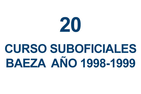 20 CURSO DE SUBOFICIALES