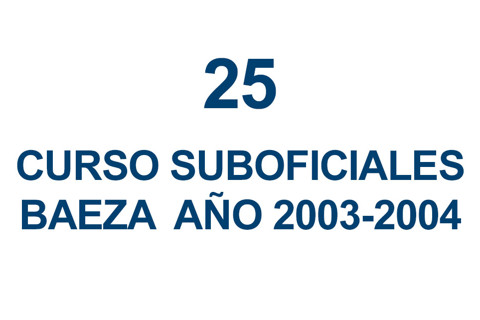 25 CURSO DE SUBOFICIALES