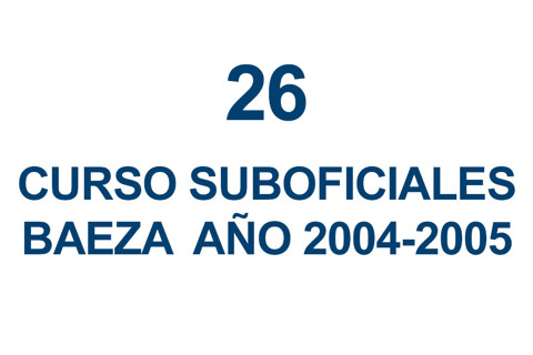 26 CURSO DE SUBOFICIALES