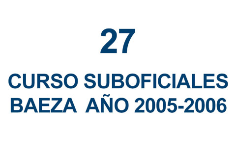 27 CURSO DE SUBOFICIALES